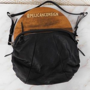 NWOT Cromia black leather satchel crossbody bag